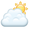Sun Behind Cloud Emoji Whatsapp