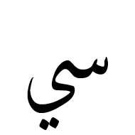 Arabic Ligature Seen With Yeh Isolated Form
