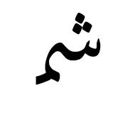 Arabic Ligature Sheen With Meem Initial Form