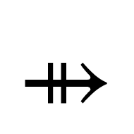 Rightwards Arrow With Double Vertical Stroke