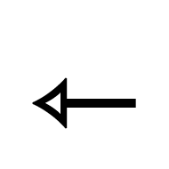 Leftwards Open-Headed Arrow