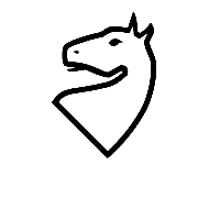 White Chess Knight Rotated Forty-Five Degrees
