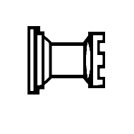 White Chess Rook Rotated Ninety Degrees