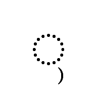 Combining Right Parenthesis Below Right