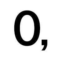 Digit Zero Comma