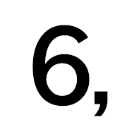 Digit Six Comma