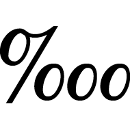 Per Ten Thousand Sign