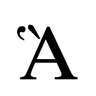 Greek Capital Letter Alpha With Dasia And Varia