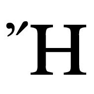 Greek Capital Letter Eta With Psili And Oxia