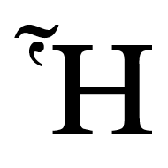 Greek Capital Letter Eta With Dasia And Perispomeni