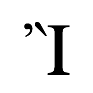 Greek Capital Letter Iota With Psili And Varia