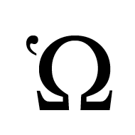 Greek Capital Letter Omega With Dasia