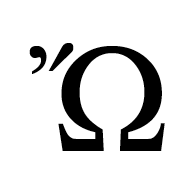 Greek Capital Letter Omega With Psili And Oxia