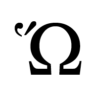 Greek Capital Letter Omega With Dasia And Oxia