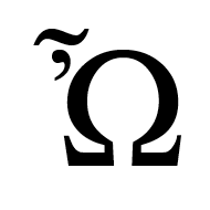 Greek Capital Letter Omega With Psili And Perispomeni