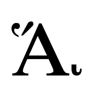 Greek Capital Letter Alpha With Dasia And Oxia And Prosgegrammeni