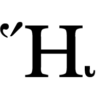 Greek Capital Letter Eta With Dasia And Oxia And Prosgegrammeni
