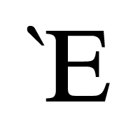 Greek Capital Letter Epsilon With Varia