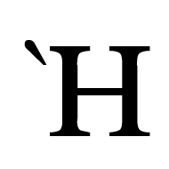 Greek Capital Letter Eta With Varia