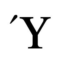 Greek Capital Letter Upsilon With Oxia