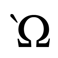 Greek Capital Letter Omega With Varia