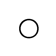 Halfwidth White Circle