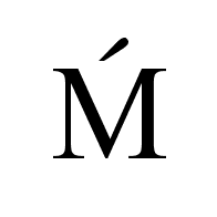 Latin Capital Letter M With Acute