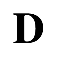Mathematical Bold Capital D
