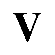 Mathematical Bold Capital V