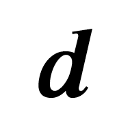 Mathematical Bold Italic Small D