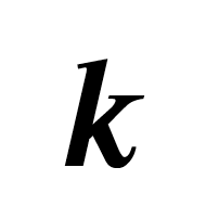 Mathematical Bold Italic Small K