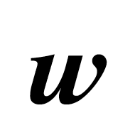 Mathematical Bold Italic Small W