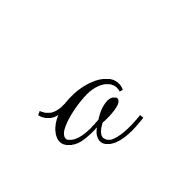 Mathematical Script Small A