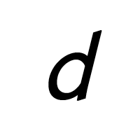 Mathematical Sans-Serif Italic Small D