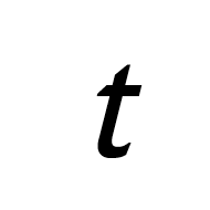 Mathematical Sans-Serif Italic Small T