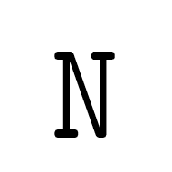 Mathematical Monospace Capital N