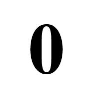 Mathematical Bold Digit Zero
