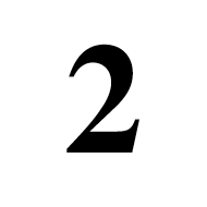 Mathematical Bold Digit Two