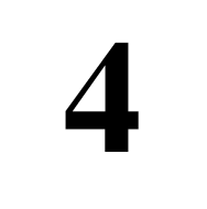 Mathematical Bold Digit Four