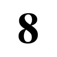 Mathematical Bold Digit Eight