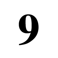 Mathematical Bold Digit Nine