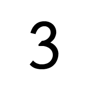 Mathematical Sans-Serif Digit Three