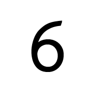 Mathematical Sans-Serif Digit Six