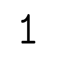 Mathematical Monospace Digit One