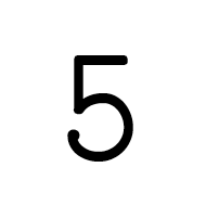 Mathematical Monospace Digit Five