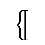 Left White Curly Bracket
