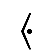 Left Angle Bracket With Dot