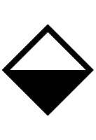 Diamond With Bottom Half Black