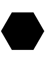 Horizontal Black Hexagon