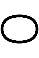 White Horizontal Ellipse